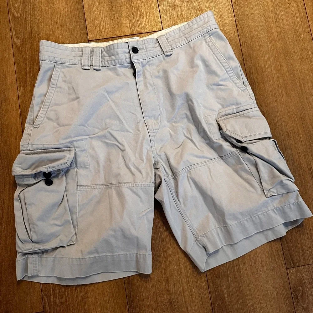 Polo Ralph Lauren Mens Cargo Shorts Size 36 Grey Classic Polo Chino Cotton 100%